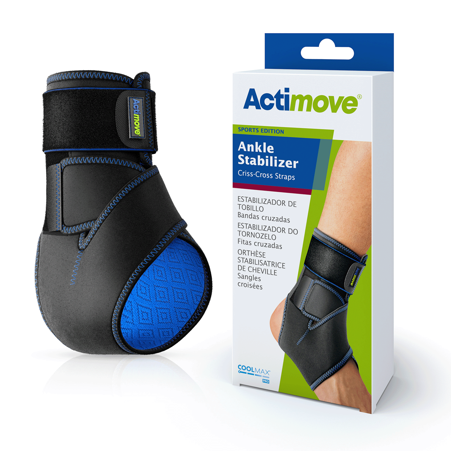 Actimove Sport Ankle Stabilizer Criss-Cross Straps Univ | Ames Walker