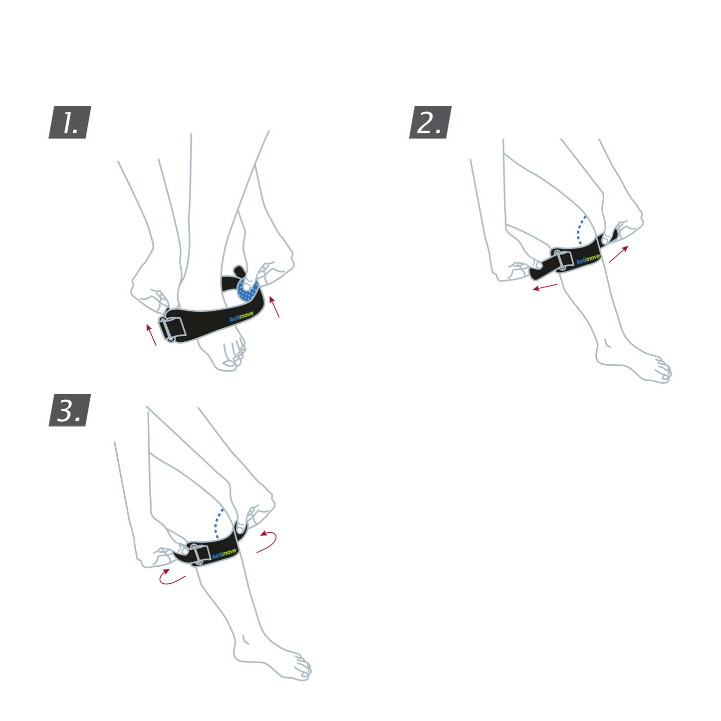 Actimove Sport Patella Strap Adjustable: Application instructions