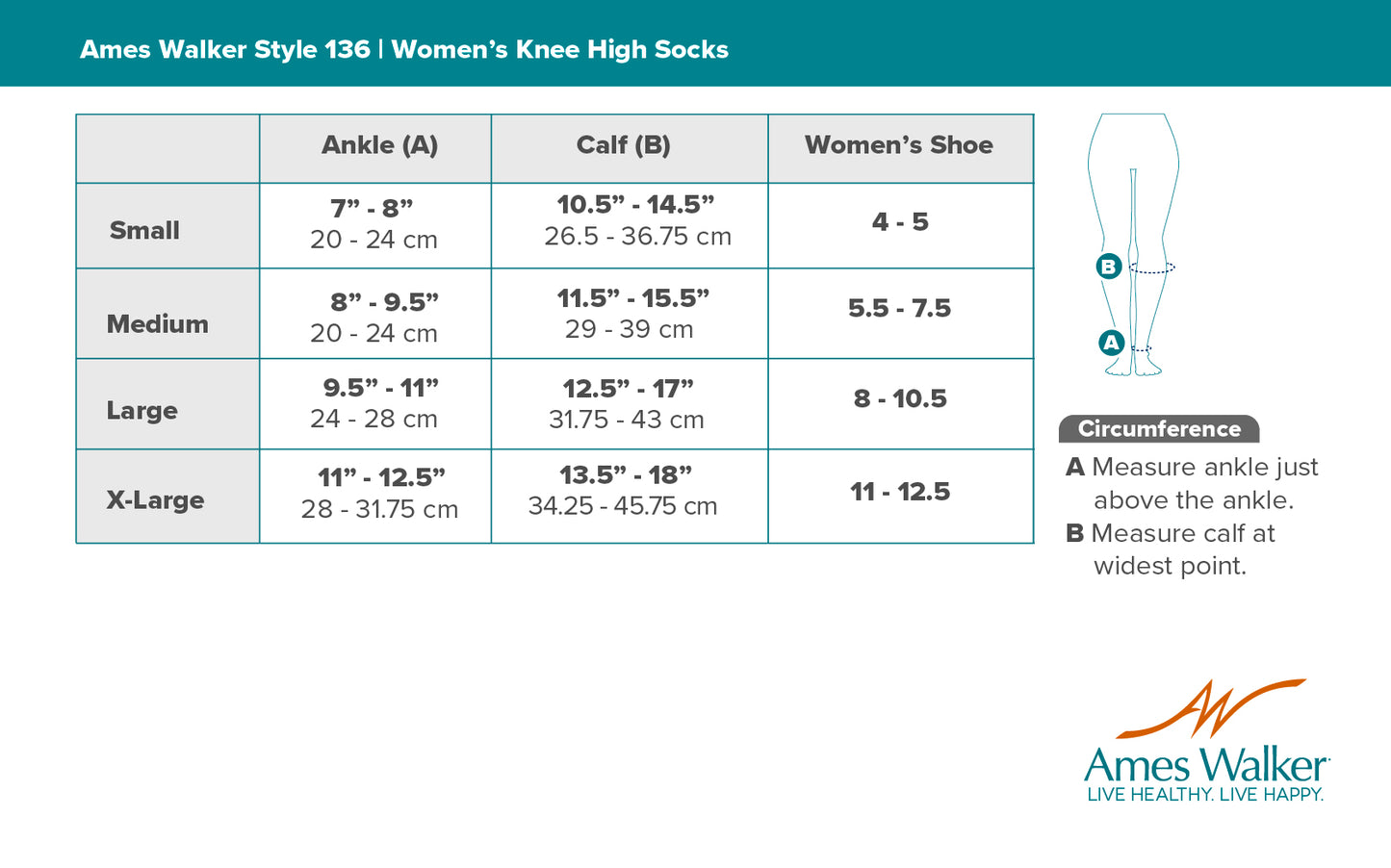 AW 136 Women's Microfiber Knee High Trouser Socks 20-30 mmHg
