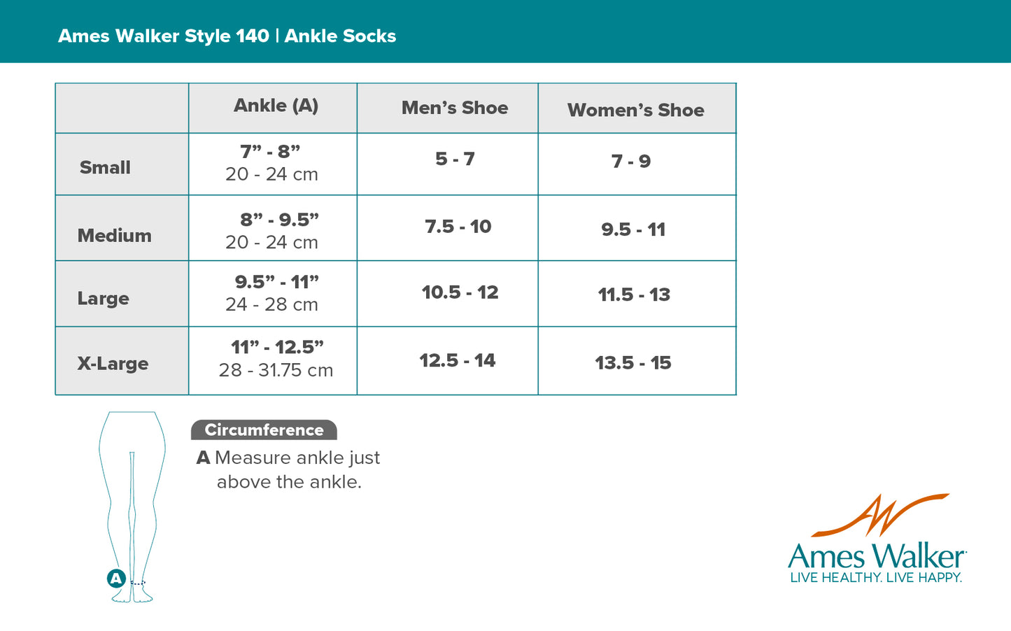 AW 140 Coolmax Anklet Socks 20-30 mmHg