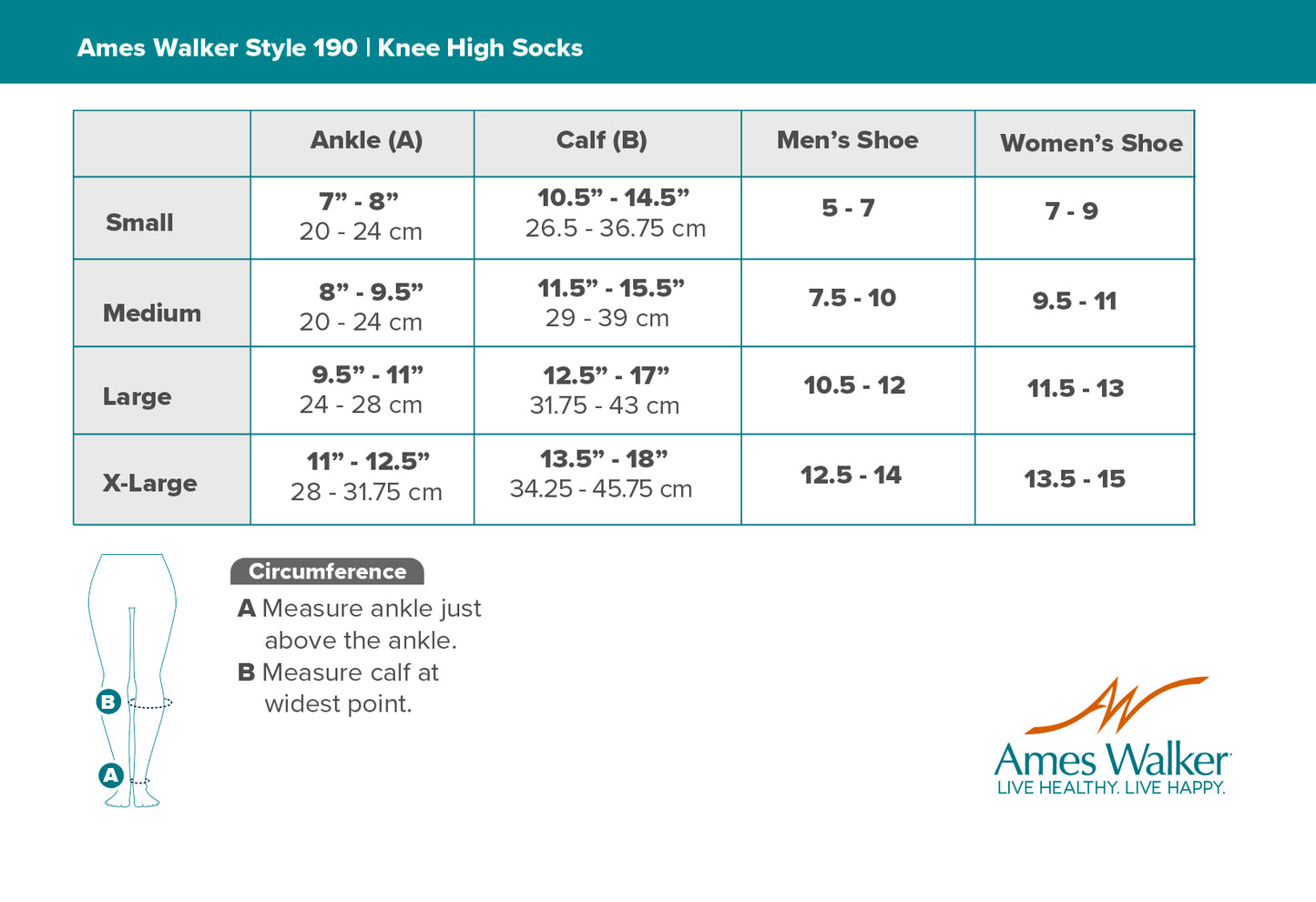 AW 190 E-Z Walker Plus Diabetic Crew Socks for Sensitive Feet 8-15 mmHg
