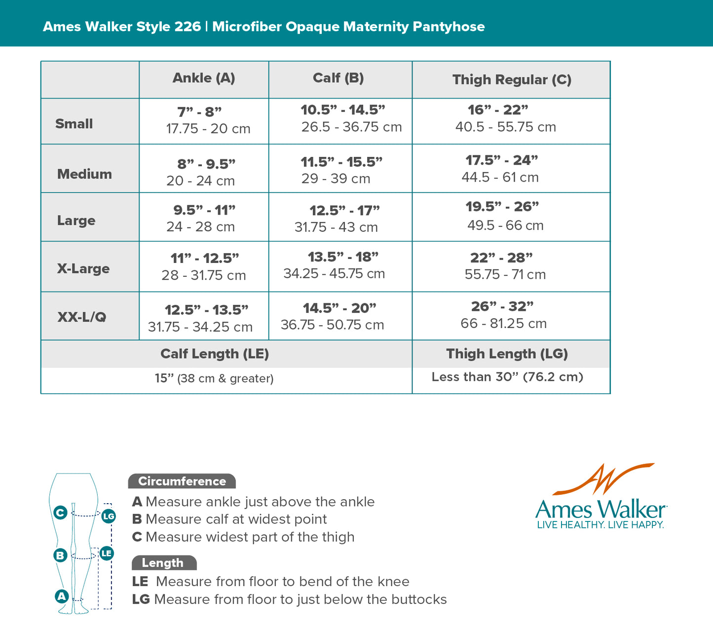 AW 276 Signature Sheer Maternity Pantyhose 20-30 mmHg