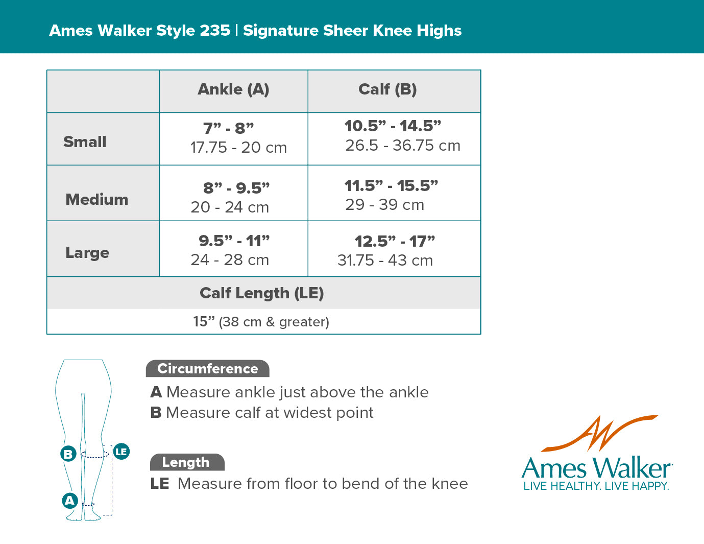 AW 235 Signature Sheer Knee Highs 15-20 mmHg (Sale)