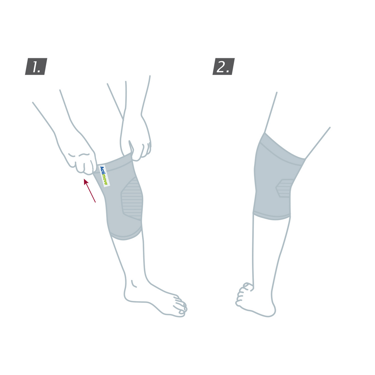Actimove Mild Knee Support- Application instructions