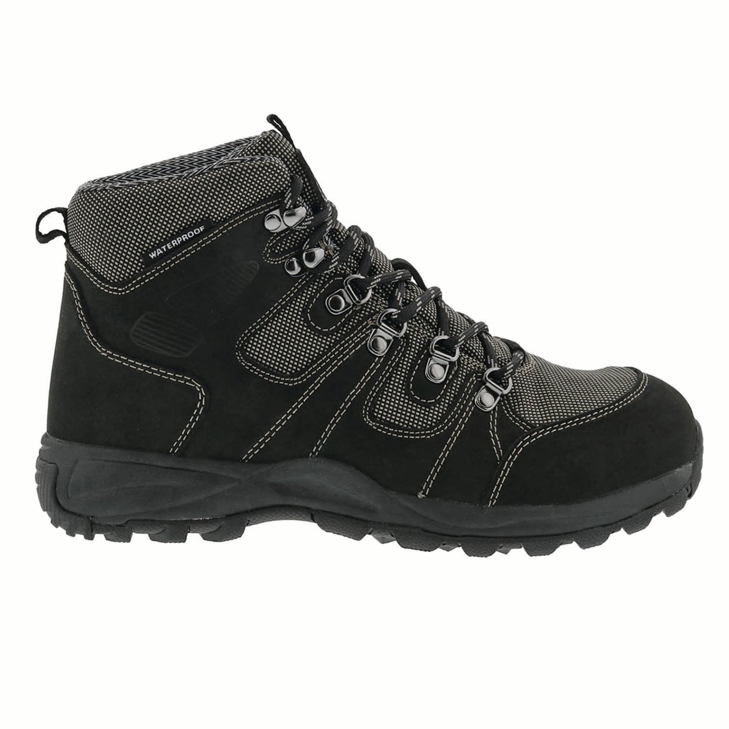 Drew Men's Trek Waterproof Boots Black Nubuck