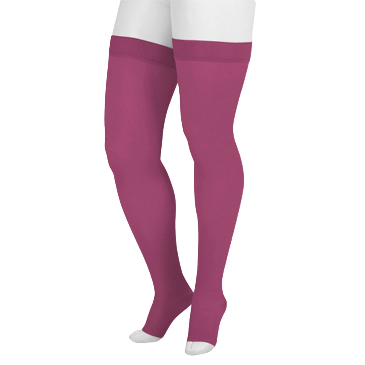 Juzo Soft 2001 Signature Collection Trend Colors Open Toe Thigh Highs w/Silicone band 20-30 mmHg