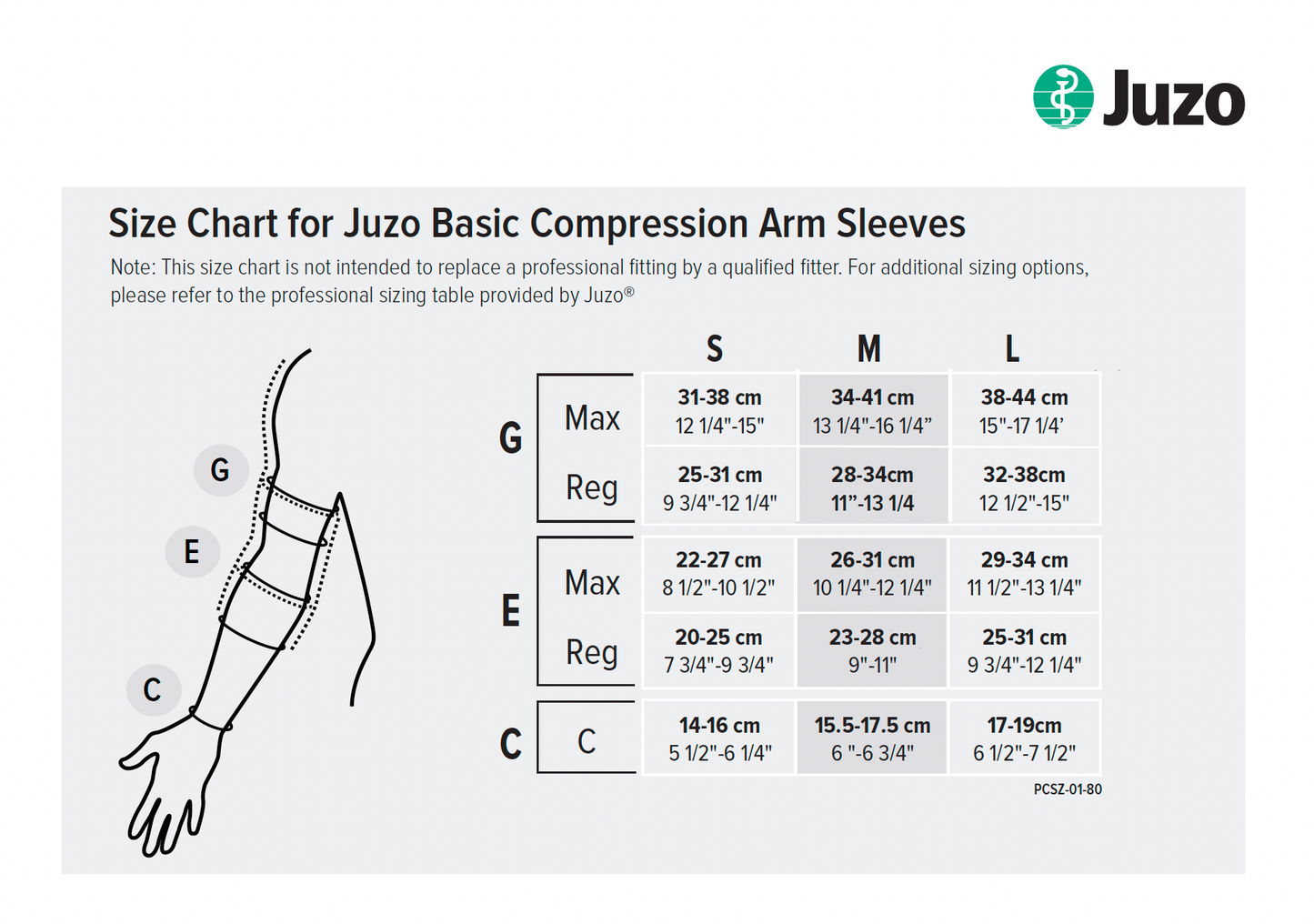 Juzo 4411 Basic Armsleeve w/Grip Top 20-30 mmHg