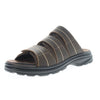Angled inner side view of the Men's Hatcher Leather Sandal with adjustable straps