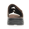 Back view of the Brown Hatcher Sandal with removable footbed