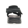 Back view of the Black Hudson Sandal with removable footbed