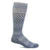 SockWell Women's Chevron Knee High Socks - 15-20 mmHg Bluestone