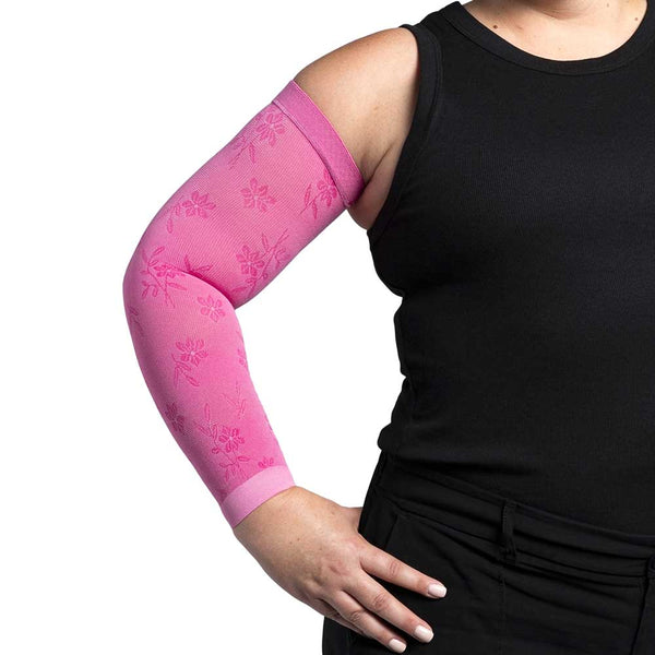 Sigvaris 571A Specialty Secure Lite Arm sleeve - 15-20 mmHg Dusty Rose