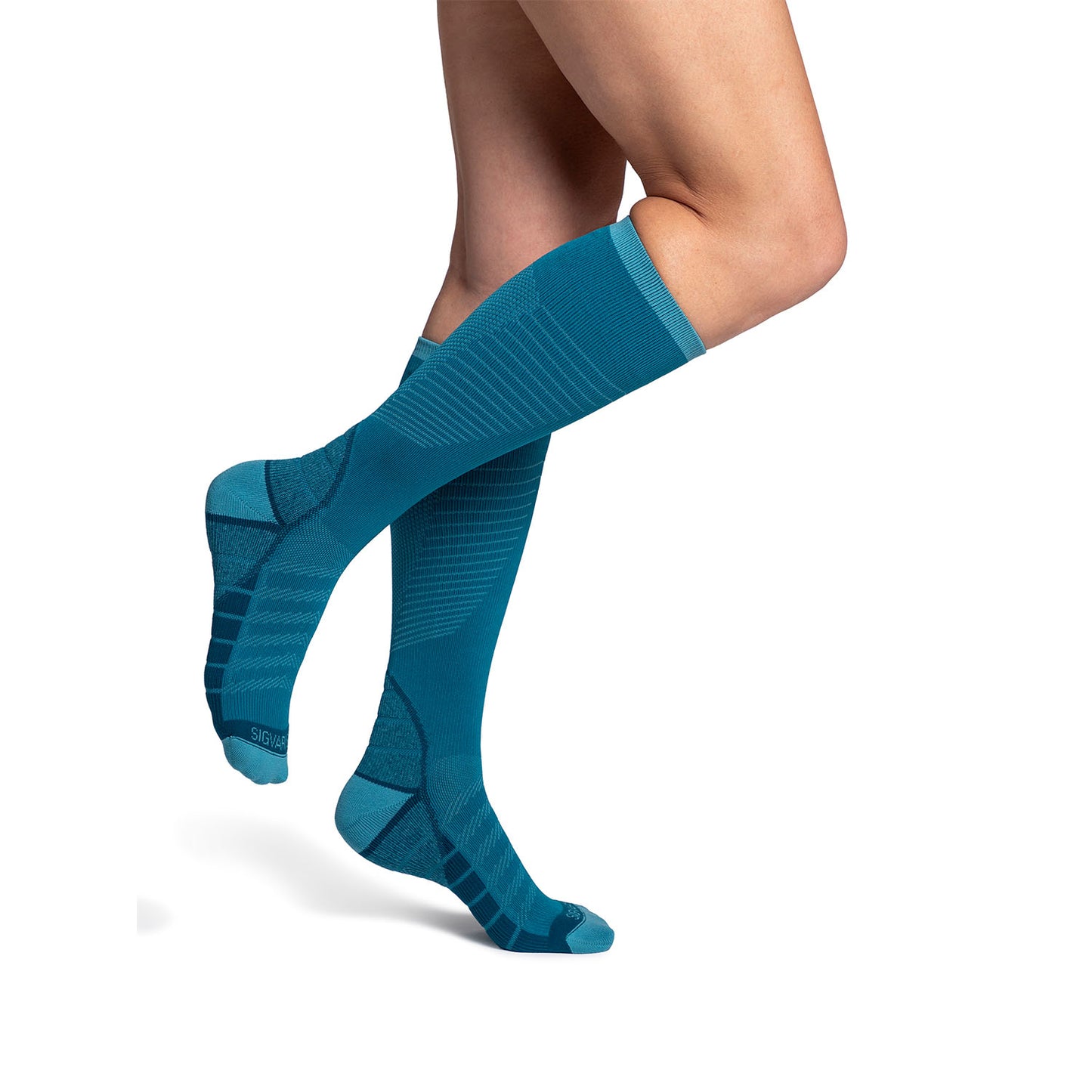 Sigvaris 432 Motion Flow Tech Knee High Socks - 20-30 mmHg Teal