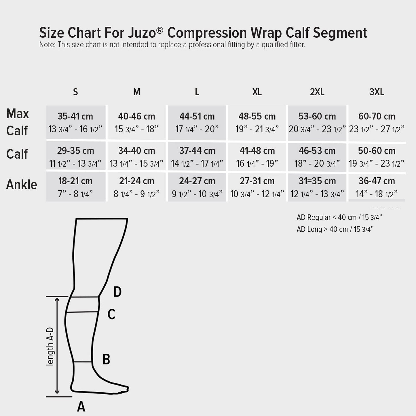 Juzo 6020 Short Stretch Cooling Wrap Calf