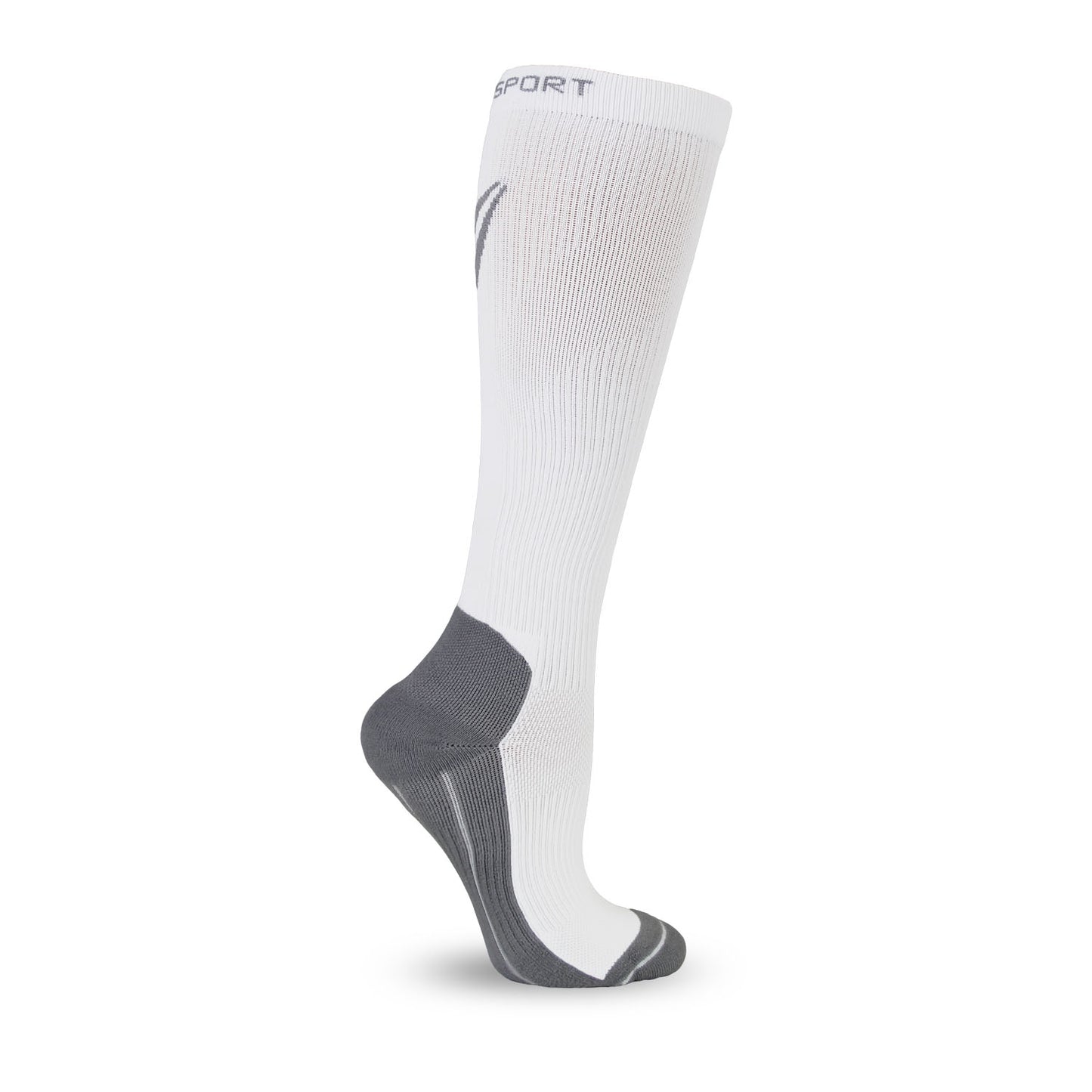 TheraSport by Therafirm Athletic Performance Socks 20-30 mmHg White