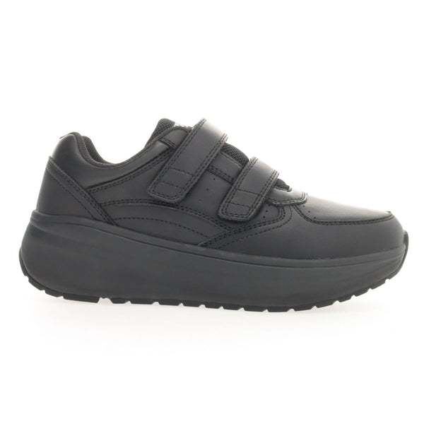 Outside side view of Women's Ultima Strap Athletic Shoes in Black