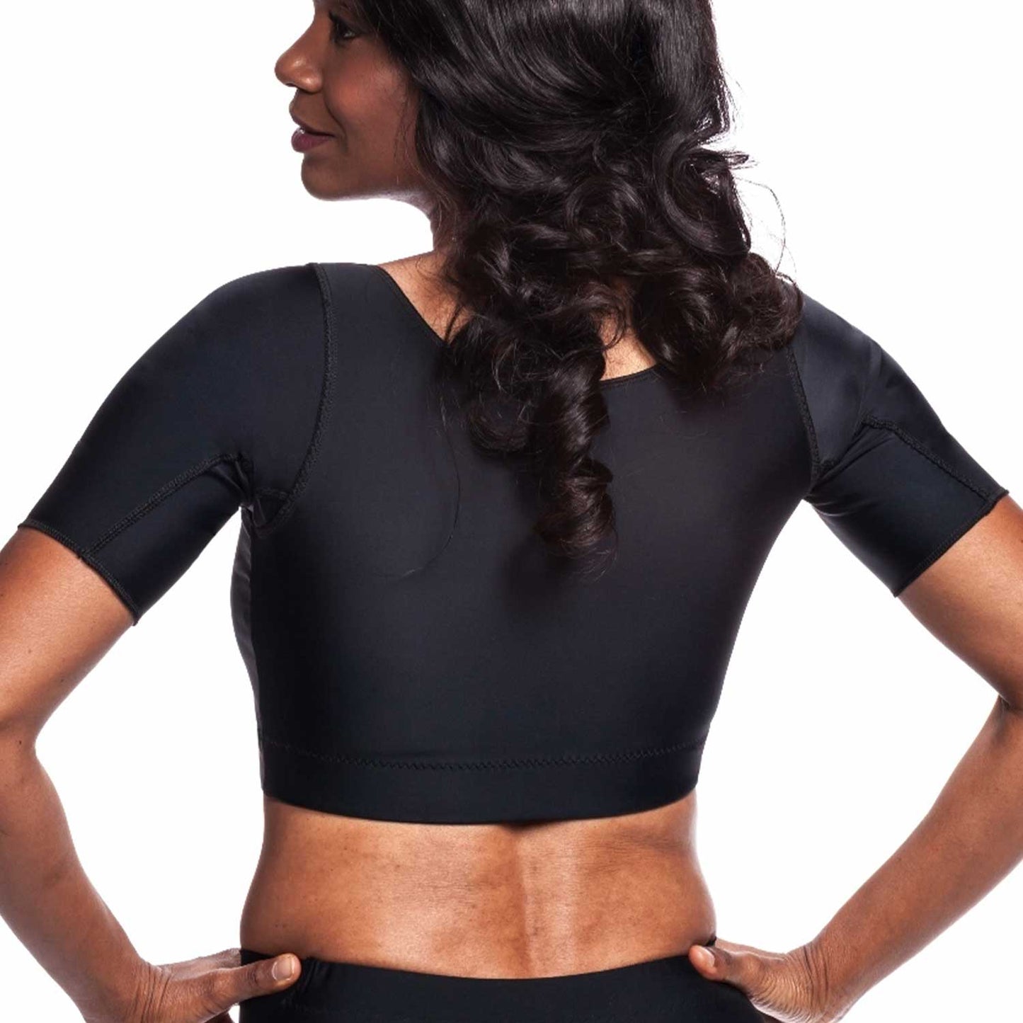 Wear Ease 785 Compression Crop Top Black Back