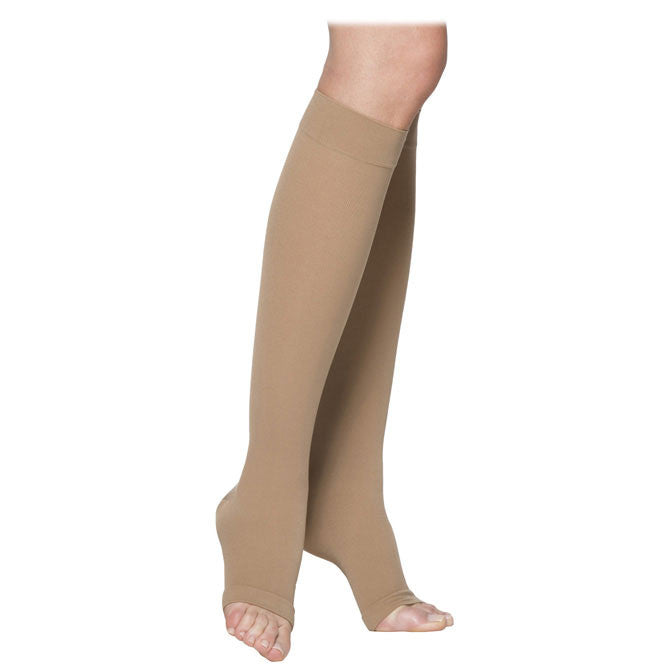 Sigvaris 232 Men's & Women's Cotton Open Toe Knee Highs- 20-30 mmHg