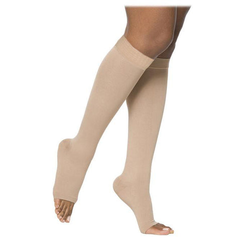 Sigvaris 863 Select Comfort Open Toe Knee Highs w/Grip Top - 30-40 mmHg