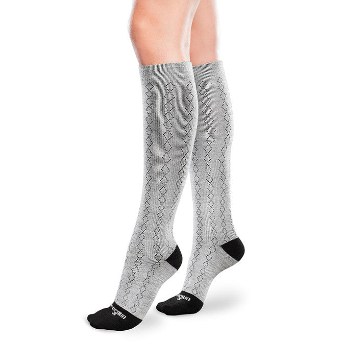 Therafirm Core-Spun Mild Support Socks - Classic Diamond 15-20 mmHg