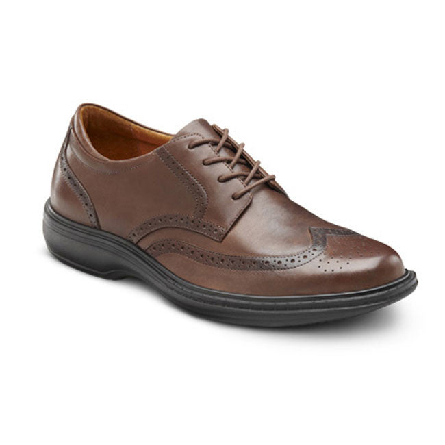 Dr. Comfort Men's Wing Dress Shoes | Ames Walker 9 / Medium / Chestnut Dr. Comfort Men's Wing Dress Shoes | Ames Walker 9 / Medium / Chestnut