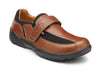 Dr. Comfort Men's Douglas Leather w/Stretch Band Shoes - Chestnut