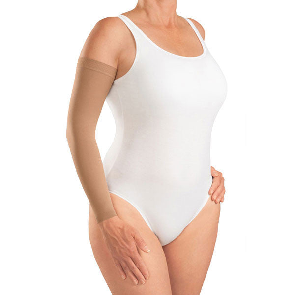 Medi Harmony Lymphedema Armsleeve w/Top Band - 20-30 mmHg - Caramel