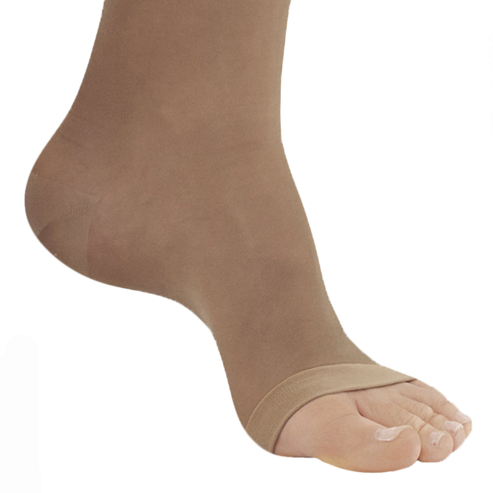 AW Style 45 Sheer Support Open Toe Thigh Highs w/Lace Band - 15-20 mmHg - Foot