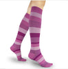 Sigvaris 832 Microfiber Shades for Women Closed Toe Knee High Socks - 20-30 mmHg - Pink Stripe 