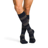 Sigvaris 832 Microfiber Shades for Women Closed Toe Knee High Socks - 20-30 mmHg - Dark Navy Stripe 