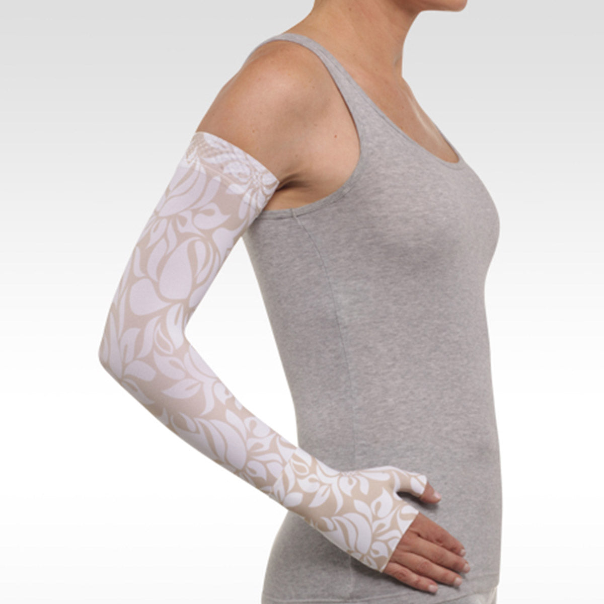 Juzo Soft 2000 Seasonal Print Floral Armsleeve Floral Tan
