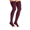 Jobst Opaque Open Toe Maternity Thigh Highs w/Top Band - 20-30 mmHg Cranberry