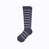 Comrad Stripes Knee High Socks - 15-20  mmHg Navy Sand