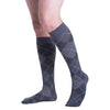 Sigvaris 832 Microfiber Shades Men's Closed Toe Knee High Socks - 20-30 mmHg - Graphite Argyle 