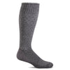 SockWell Men's Shadow Box Knee High Socks - 15-20 mmHg Charcoal