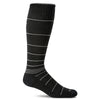 SockWell Men's Circulator Knee High Socks - 15-20 mmHg Black Stripe