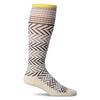 SockWell Women's Chevron Knee High Socks - 15-20 mmHg Natural