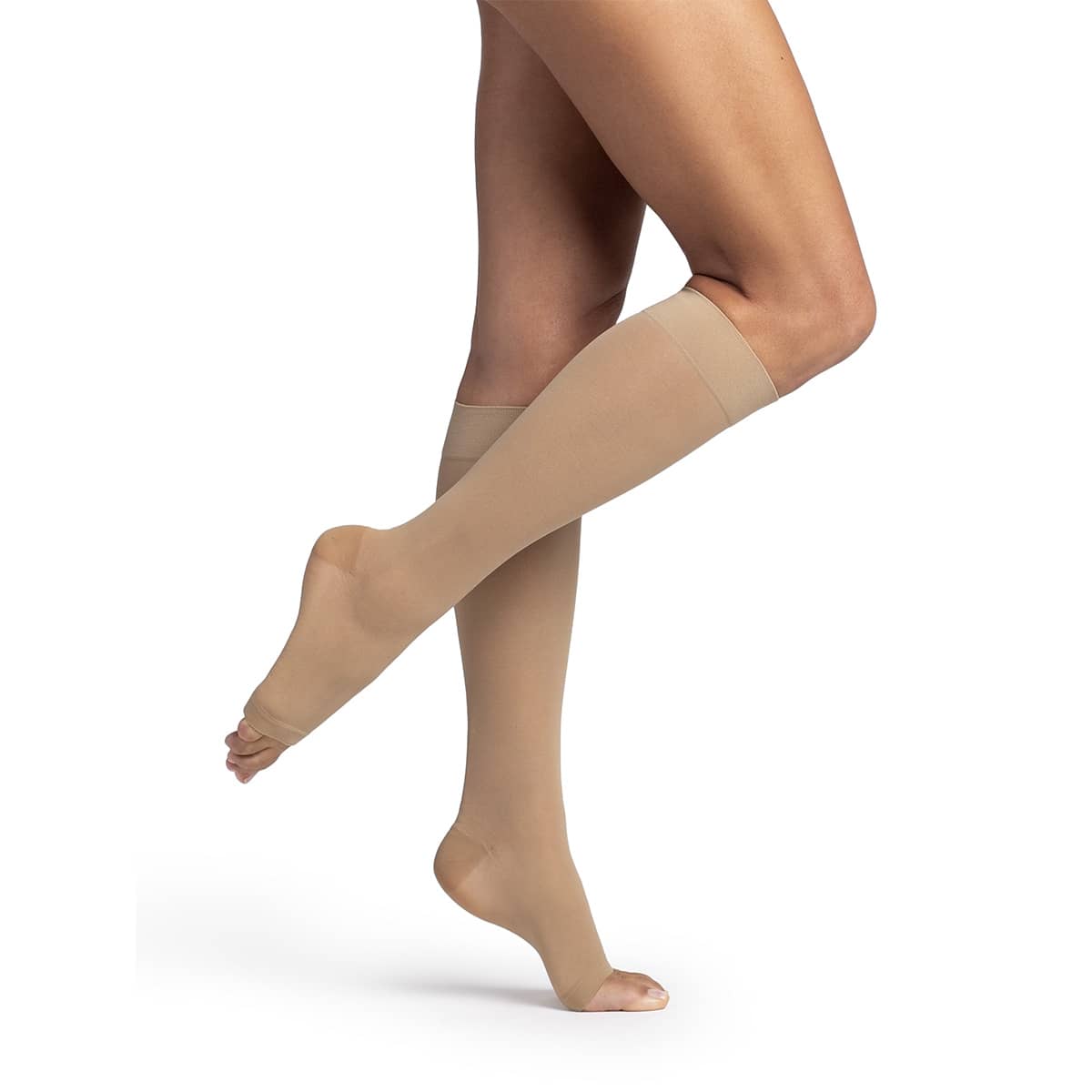 Sigvaris 981 Dynaven Sheer Open Toe Knee Highs - 15-20 mmHg