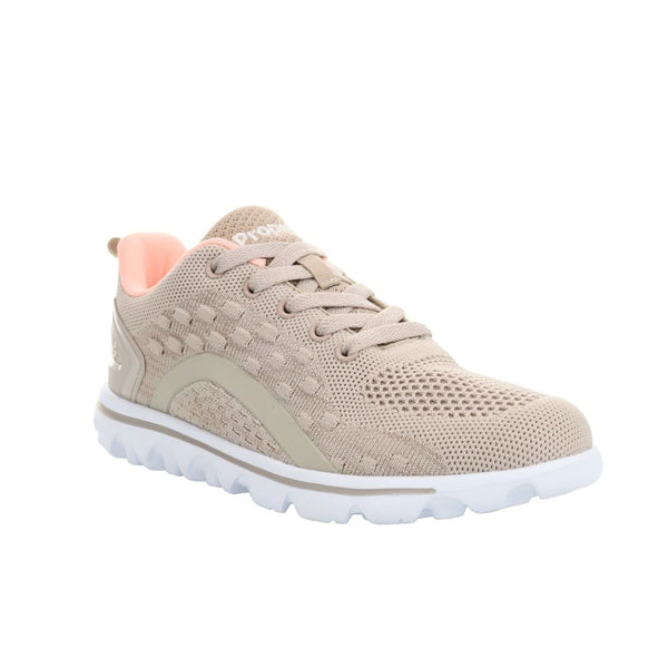 Propet Women's TravelActiv Axial Active Shoes Taupe/Peach