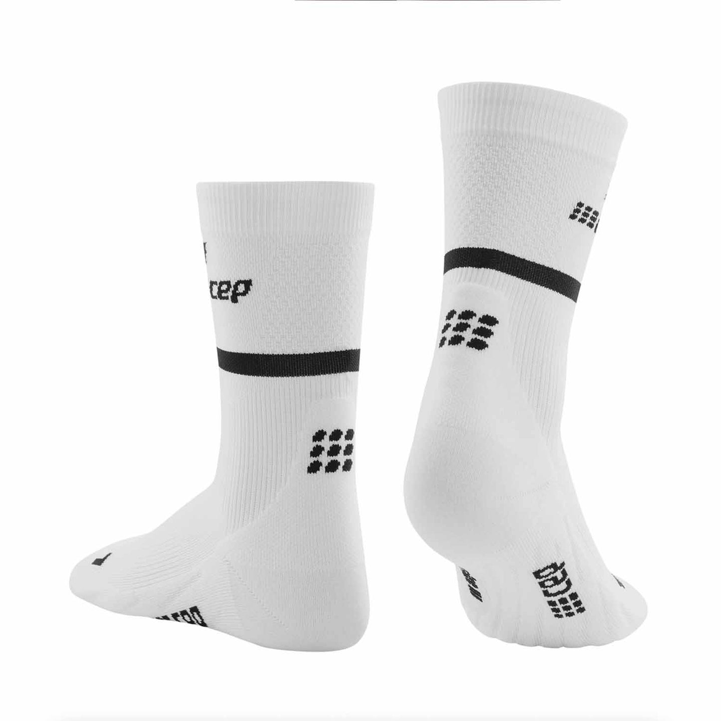 CEP Women's The Run Mid Cut Compression Socks 4.0 White