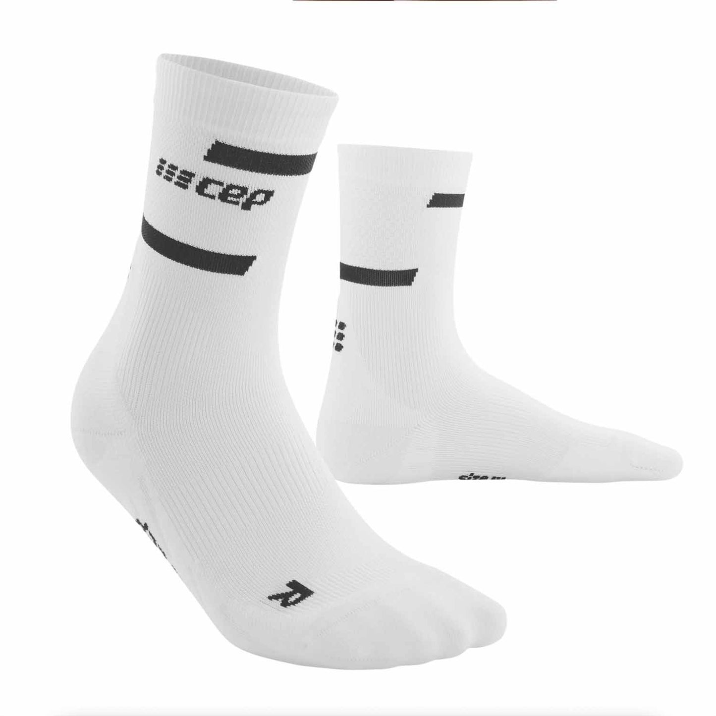 CEP Women's The Run Mid Cut Compression Socks 4.0 White