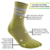 CEP Men's Hiking 80s Mid Cut Compression Socks Berry/Sand