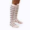 Comrad Stripes Knee High Socks - 20-30 mmHg Muted Rose