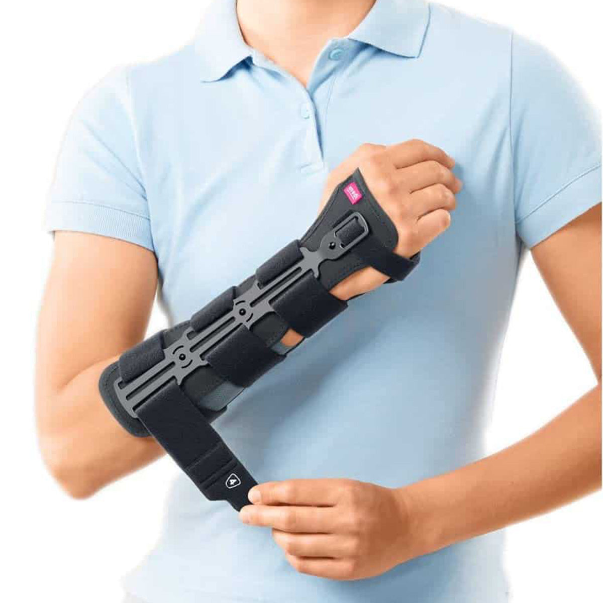 Medi Manumed Active Wrist Brace Left - Silver, Anatomic Volar Splint, Clima Comfort Fabric, For Strains & Arthritis