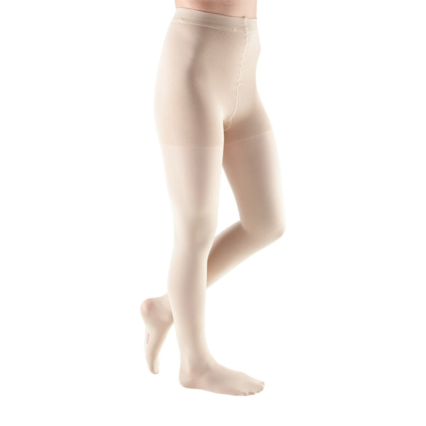 Medi Plus Compression Pantyhose - 30-40mmHg, Petite Open Toe, Beige, 7 Sizes - View #2