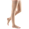 Medi Comfort Open Toe Thigh Highs w/ Lace Band - 15-20 mmHg -Natural 