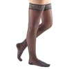 Medi Sheer & Soft Closed Toe Thigh Highs w/ Lace Band - 15-20 mmHg - Charcoal