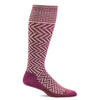 SockWell Women's Chevron Knee High Socks - 15-20 mmHg Mulberry