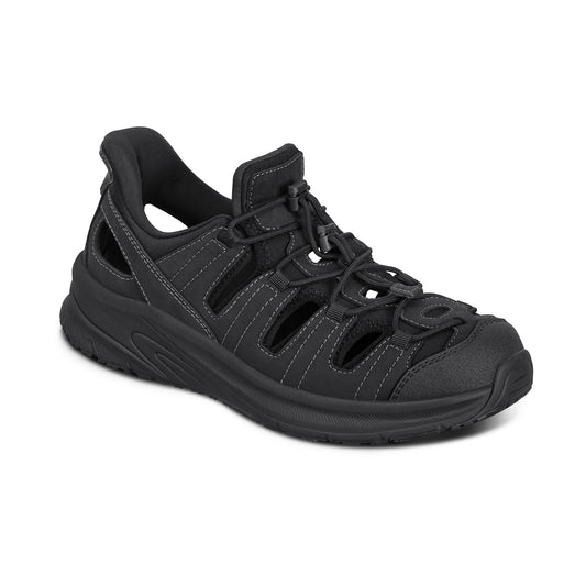 Orthofeet Men's Saturn Sandals - Orthofeet Men's Saturn Sandals Black