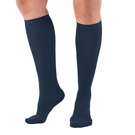 AW 167 Women's Travel Knee High Socks 15-20 mmHg - AW Style 167 Women's Travel Knee High Socks - 15-20 mmHg Navy